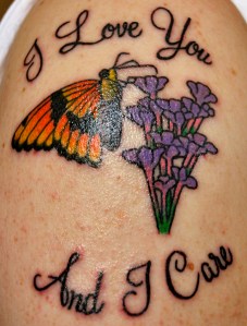 I love you and I care tattoo