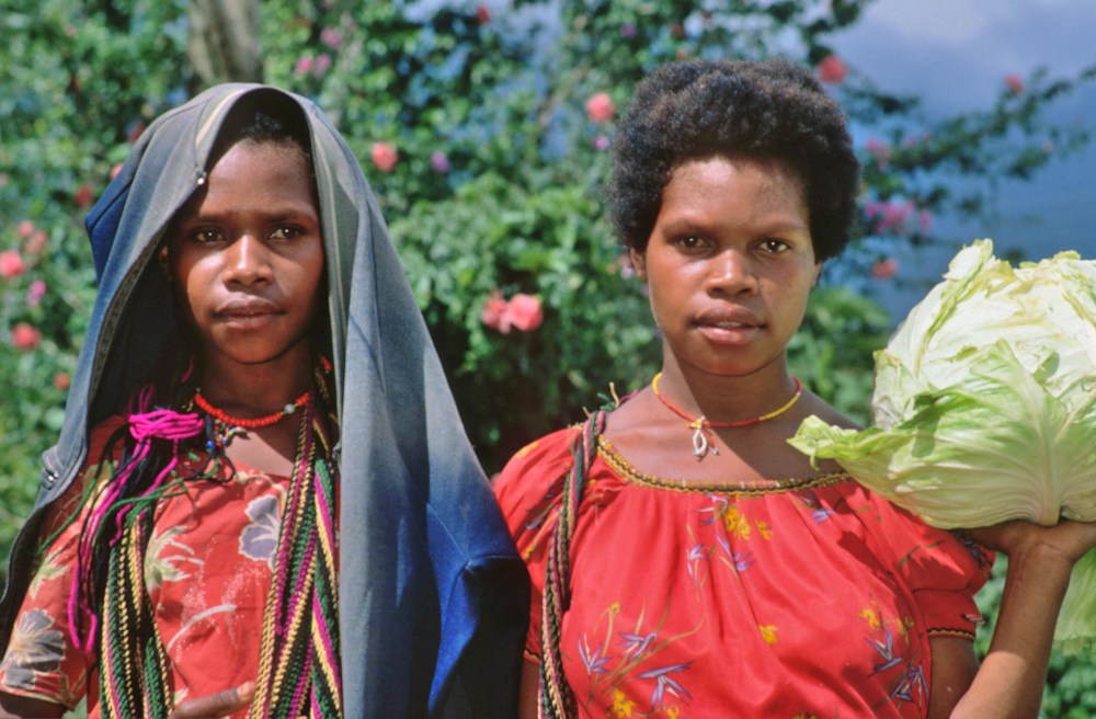 Women with cabbage Papua New Guinea